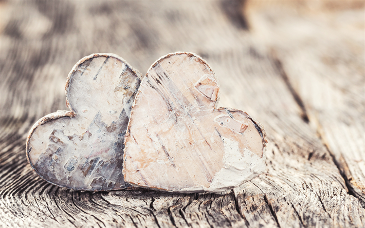 木製ハーツ, 二心, 愛概念, との関係, 心からの木材
