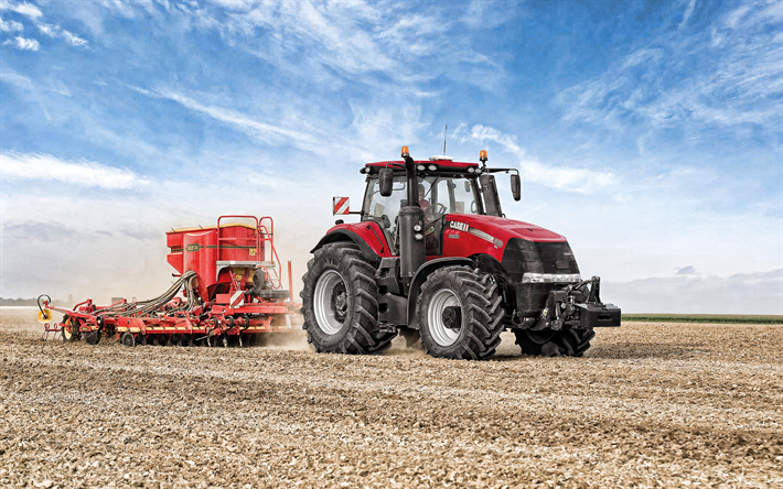 Case IH Magnum 380 CVT, 2019, corn planting, field processing, new tractors, sowing seeds, Case