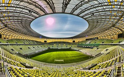 Pge Arena, Stadion Energa Gdansk, Polish football stadium, view inside, soccer field, Gdansk, Poland