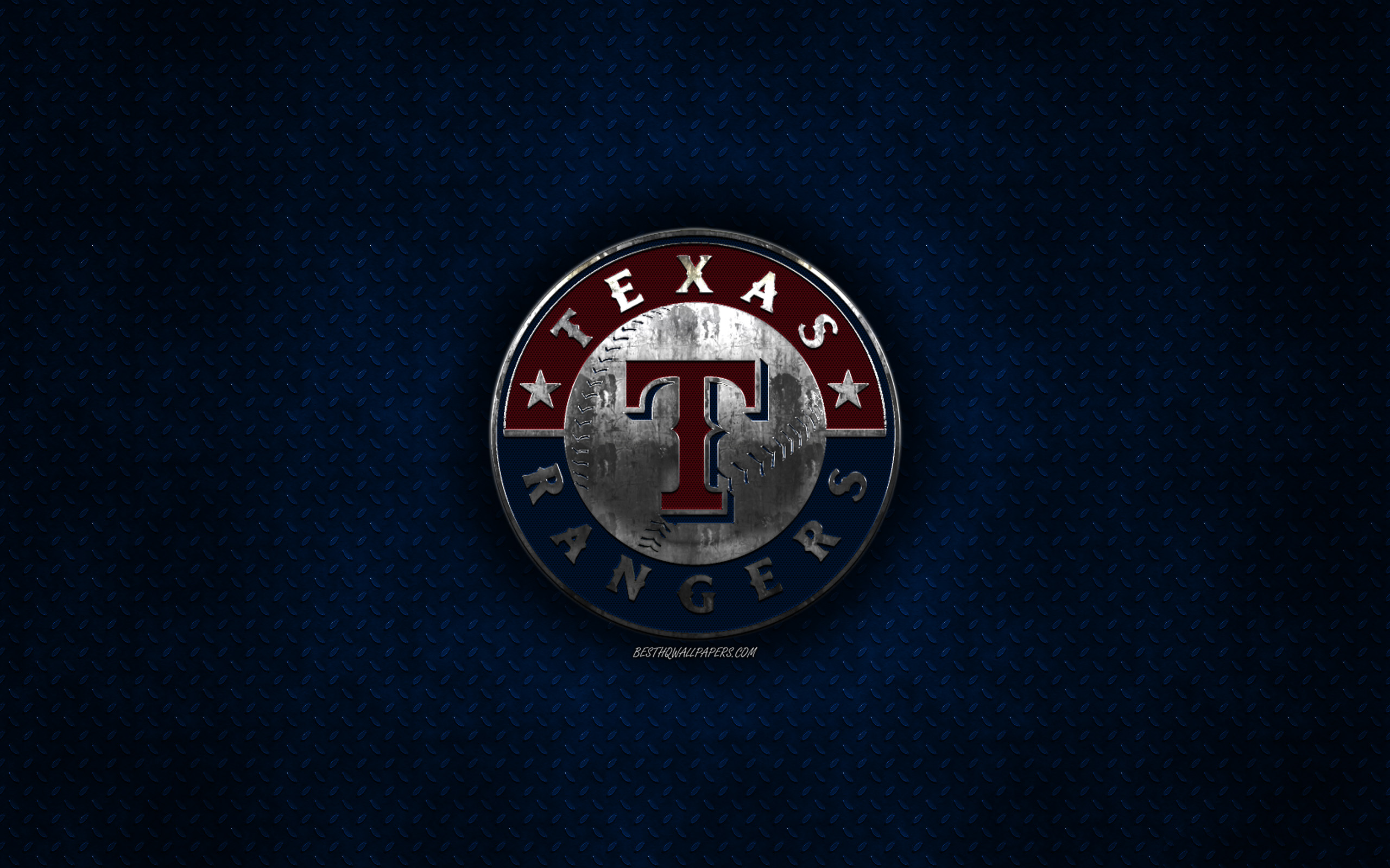 Download Texas Rangers Metallic Background Wallpaper