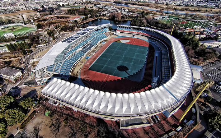 kawasaki todoroki-stadion, todoroki leichtathletik-stadion, kawasaki, japan, japanische fu&#223;ball-stadion, sport-arena, kawasaki frontale-stadion