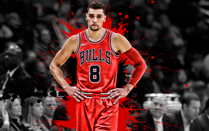 Download wallpapers Zach LaVine, American basketball player, Chicago