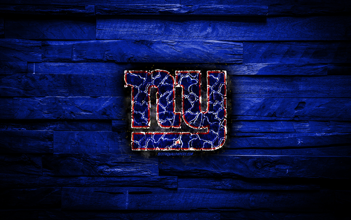 Download wallpapers New York Giants 4k scorched logo NFL blue wooden  background american baseball team National Football Conference grunge NY  Giants american football New York Giants logo fire texture USA NFC for