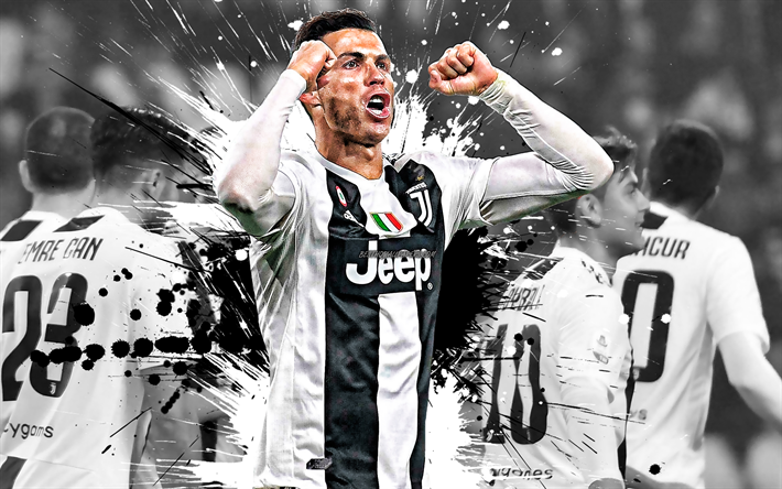 Cristiano Ronaldo, CR7, Juventus FC, con el objetivo de celebraci&#243;n, el futbolista portugu&#233;s, superstar, Tur&#237;n, Italia, Serie a, de f&#250;tbol, Ronaldo