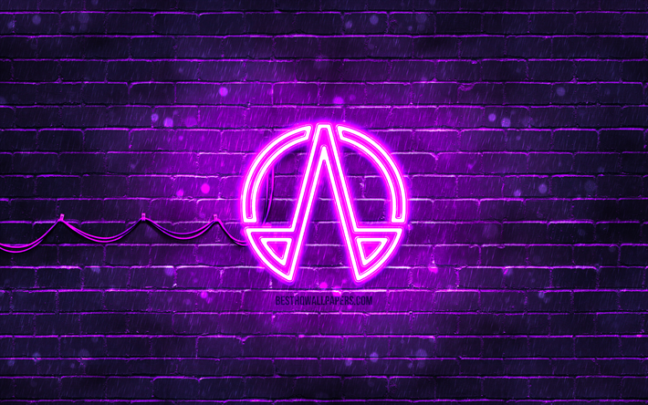 el logotipo violeta de expanse, 4k, pared de ladrillo violeta, el logotipo de expanse, la serie de tv, el logotipo de ne&#243;n de the expanse, the expanse