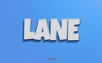 Lane, blue lines background, wallpapers with names, Lane name, male names, Lane greeting card, line art, picture with Lane name