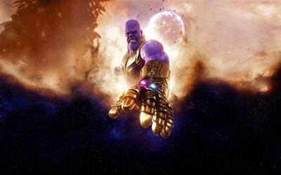 Thanos, 4k, 2018 movie, superheroes, Avengers Infinity War