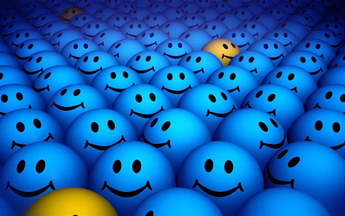 3d smileys, emotions, smiles, be different concepts, smilies