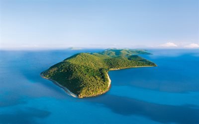Australia, la Isla de Orfeo, el oc&#233;ano, la costa, la Gran Barrera de coral, Queensland