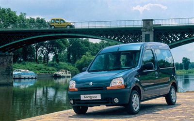 Renault Kangoo, minivans, carros 2003, transporte de carga, LKW, Renault Kangoo 2003, carros franceses, Renault