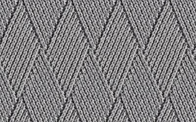 knitted rhombus texture, gray knitted ornament texture, fabric texture, knitted texture, sweater texture