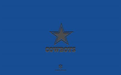Dallas Cowboys, blue background, American football team, Dallas Cowboys emblem, NFL, USA, American football, Dallas Cowboys logo