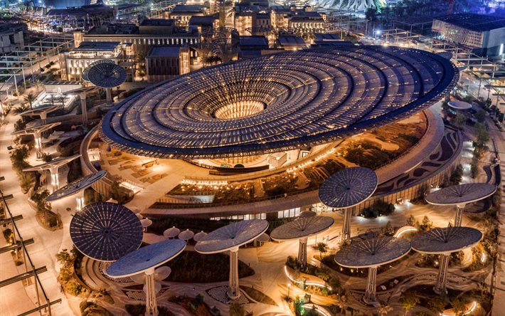 dubai, expo 2020, vereinigte arabische emirate, main pavilion, dubai 2020, moderne architektur, vae