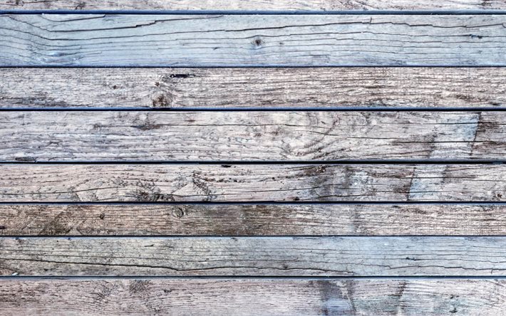 灰色の木の板のテクスチャ, 木の背景, 水平板テクスチャ, 古い木の板の背景, 木の質感