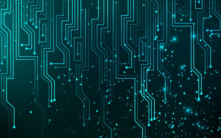 Download wallpapers blue digital circuit, texture, blue digital background,  circuit board background, blue neon lines, digital technology, blue  technology background for desktop free. Pictures for desktop free