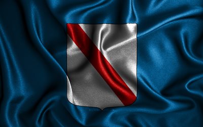 Campania flag, 4k, silk wavy flags, Italian regions, Flag of Campania, fabric flags, 3D art, Campania, Regions of Italy, Campania 3D flag