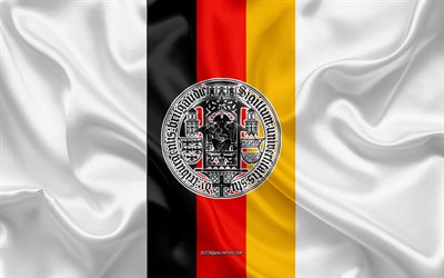 Freiburg &#220;niversitesi Amblemi, Alman Bayrağı, Freiburg &#220;niversitesi logosu, Freiburg, Almanya, Freiburg &#220;niversitesi