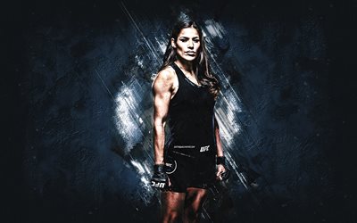 Julianna Pena, MMA, American fighter, Ultimate Fighting Championship, gray stone background, UFC, grunge art