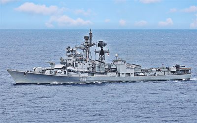 ins ranvijay, d55, indiska flottan, stealth multi-roll fregatt, rajput-klass, indisk fregatt, indiska krigsfartyg, ins ranvijay d55