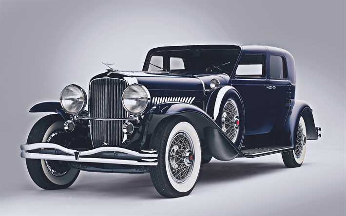 duesenberg j 287 2305 sport berline lwb, 4k, studio, 1930 voitures, oldsmobile, voitures de luxe, duesenberg