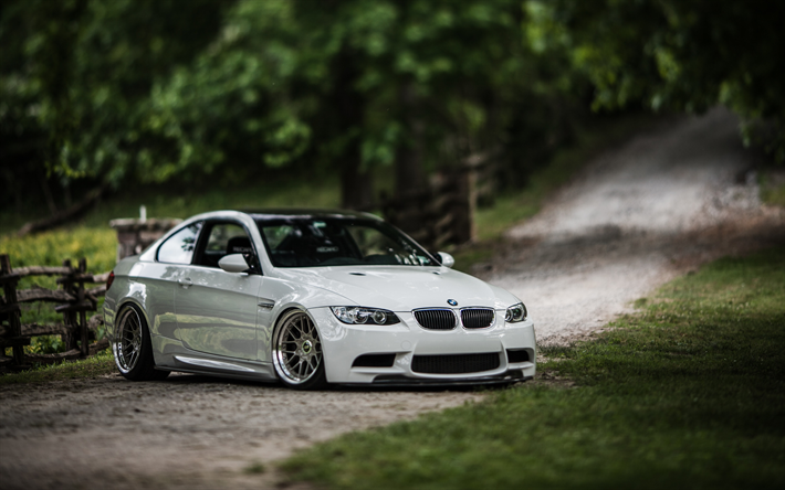 bmw m3, e92, esterno, assetto m3, bianco m3 e92, tuning bmw e92, auto tedesche, bmw