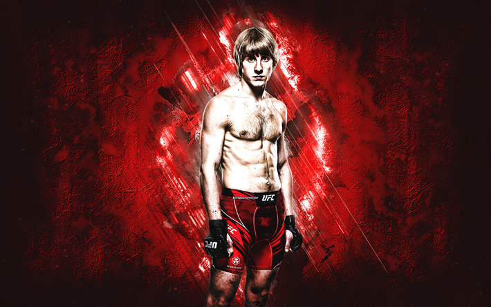 Paddy Pimblett, MMA, UFC, British fighter, red stone background, Ultimate Fighting Championship