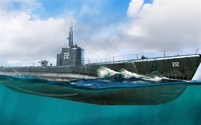 uss gato, ss-212, marinha dos estados unidos, submarino americano, segunda guerra mundial, submarino da segunda guerra mundial, gato-classe submarino diesel-el&#233;trico