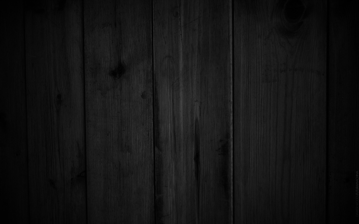 4k, 垂直木の板, 黒い木の板, 大きい, 黒い木製の背景, 木の板, 木製の板, 黒の背景, 木製のテクスチャ, 木製の背景