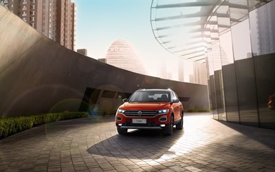 Volkswagen T-Roc 4Motion Sport, rua, 2018 carros, cruzamentos, Volkswagen T-Roc, carros alem&#227;es, Volkswagen