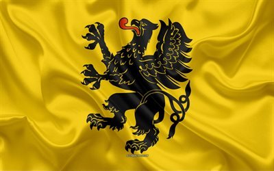 flagge der pommerschen woiwodschaft, seide flagge, seide textur, polen, pomeranian voivodeship, herzogtumen von polen, in der provinz von polen