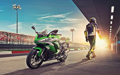 Kawasaki Ninja 1000, chemin de c&#226;bles, de superbike, 2019 v&#233;los, japonais de motos, Kawasaki