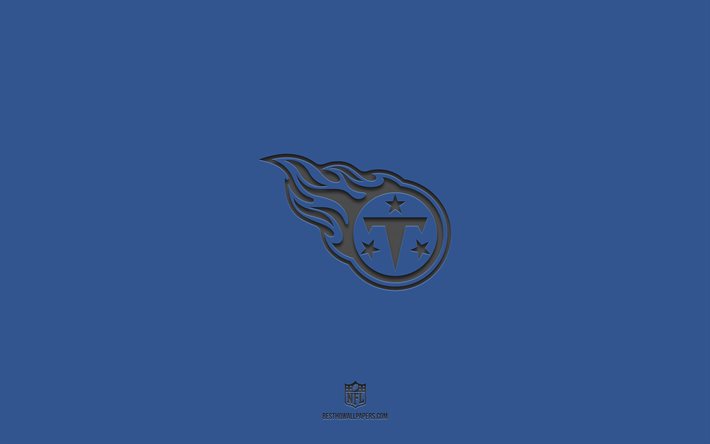 Tennessee Titans, bl&#229; bakgrund, amerikansk fotbollslag, Tennessee Titans emblem, NFL, USA, amerikansk fotboll, Tennessee Titans-logotyp