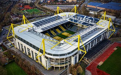 Signal Iduna Park, 4k, cityscapes, Dortmund Arena, football stadium, Dortmund, german cities, Europe, Germany, Cities of Germany, Dortmund Germany