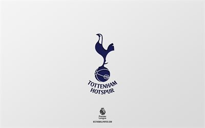 Tottenham Hotspur FC, white background, English football team, Tottenham Hotspur FC emblem, Premier League, England, football, Tottenham Hotspur FC logo