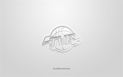 Universo Treviso Basket, logo 3D creativo, sfondo bianco, LBA, emblema 3d, club di basket italiano, Lega Basket Serie A, Treviso, Italia, arte 3d, basket, Universo Treviso Basket logo 3d