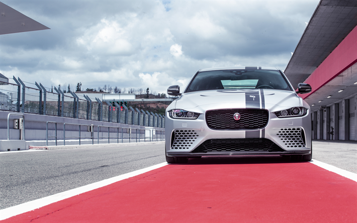 Jaguar XE SV Project 8, 4k, 2018 cars, sportscars, english cars, Jaguar