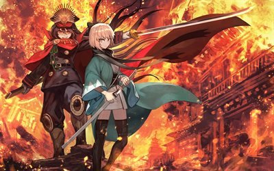 Demon Archer, Sakura Saber, Fate Series, Fate Grand Order, art, manga, TYPE-MOON