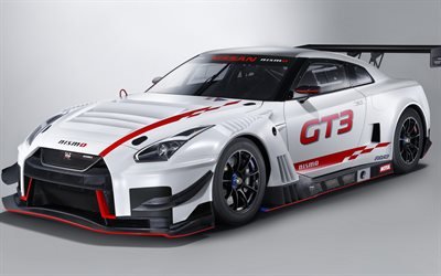 Nissan GT-R GT3, 2018, tuning, racing car, sports coupe, Japanese sports cars, GTR Nismo, Nissan