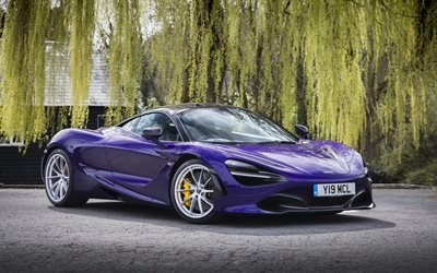 McLaren 720S, P14, supercars, 2018 voitures, violet 720S, McLaren