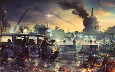Tom Clancys The Division 2, 2018, poster, Washington, White House, USA, shooter, new games, promo materials