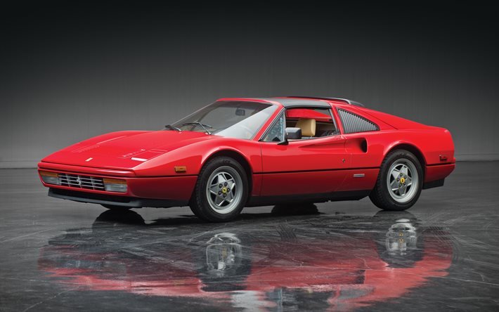 Ferrari 328 GTS, supercar, 1988 auto, auto retr&#242;, studio, 1988 Ferrari 328 GTS, italaian auto, Ferrari