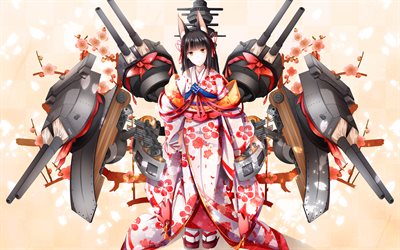 Nagato, manga, anime characters, Azur Lane