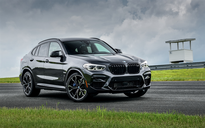2020, BMW X4, M Competition, X4M, exterior, front view, sporty SUV, new black X4, German cars, BMW