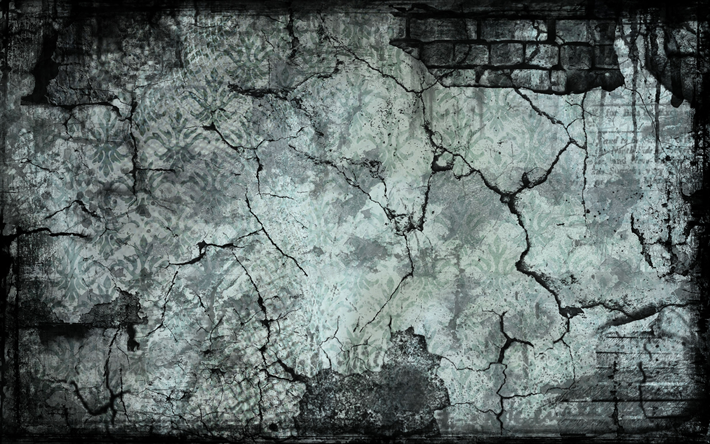 cinza grunge parede, 4k, pedra texturas, cinza grunge de fundo, pedra fundos, planos de fundo cinza, pedra cinzenta