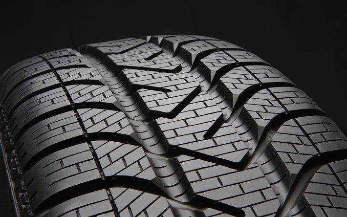 pneumatici auto, close-up, ruota di automobile, sfondo nero, pneumatico, sfondi, pneumatici per auto, pneumatici estivi