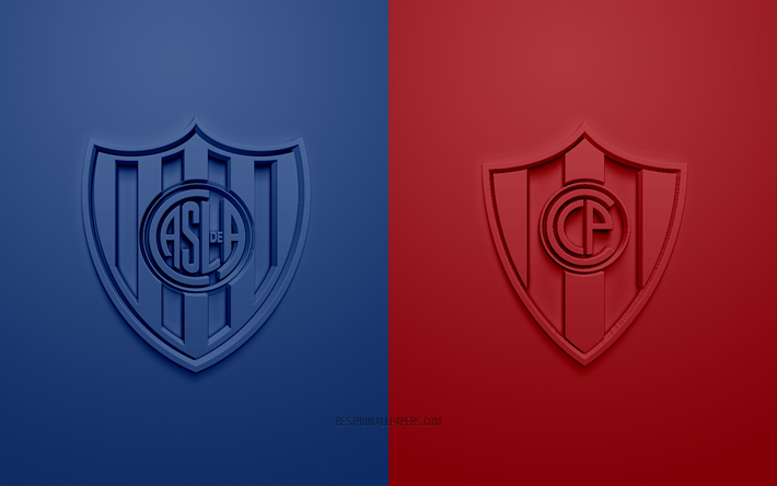 San Lorenzo de Almagro vs Cerro Porteno, 2019 Copa Libertadores, pr-material, fotbollsmatch, logotyper, 3d-konst, CONMEBOL, San Lorenzo de Almagro