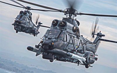 eurocopter ec725 -, 4k -, milit&#228;r-hubschrauber, der chilenischen armee, armada de chile, eurocopter, armee von chile, airbus helicopters h225m