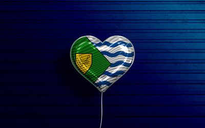 I Love Vancouver, 4k, bal&#245;es realistas, fundo de madeira azul, Dia de Vancouver, cidades canadenses, bandeira de Vancouver, Canad&#225;, bal&#227;o com bandeira, Vancouver