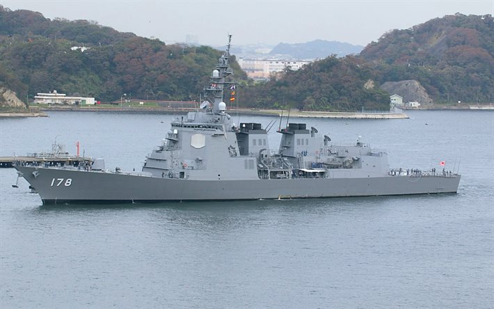 JS Ashigara, DDG-178, destruidor de mísseis guiados japonês, JMSDF, navios de guerra japoneses, Força de Autodefesa Marítima do Japão