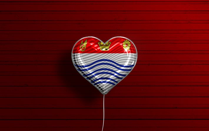 I Love Barrie, 4k, palloncini realistici, sfondo in legno rosso, Giorno di Barrie, citt&#224; canadesi, bandiera di Barrie, Canada, palloncino con bandiera, Barrie